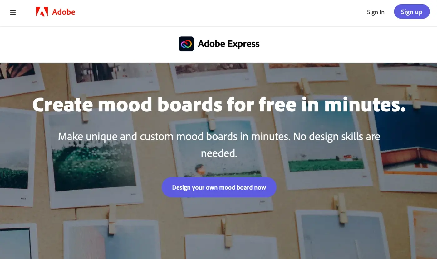 Landing, a platform for making virtual mood boards, brings its creation  tools to mobile