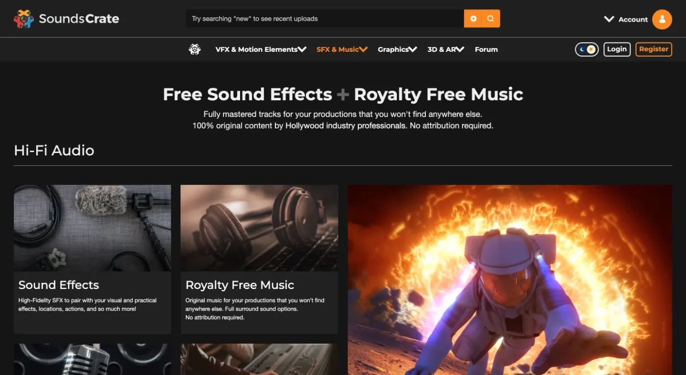 Download Free Sound Effects & Royalty Free Music // SoundsCrate